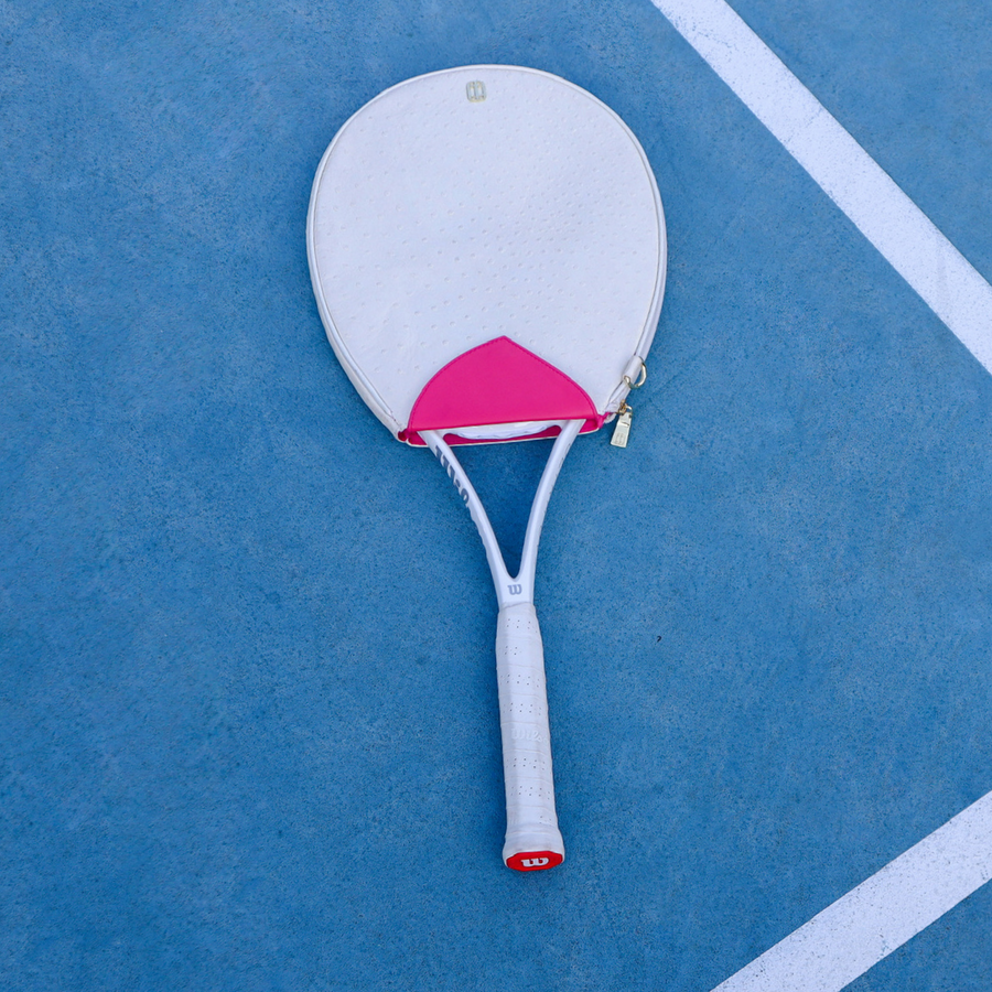 IRIDESCENT OSTRICH TENNIS RACQUET SLEEVE