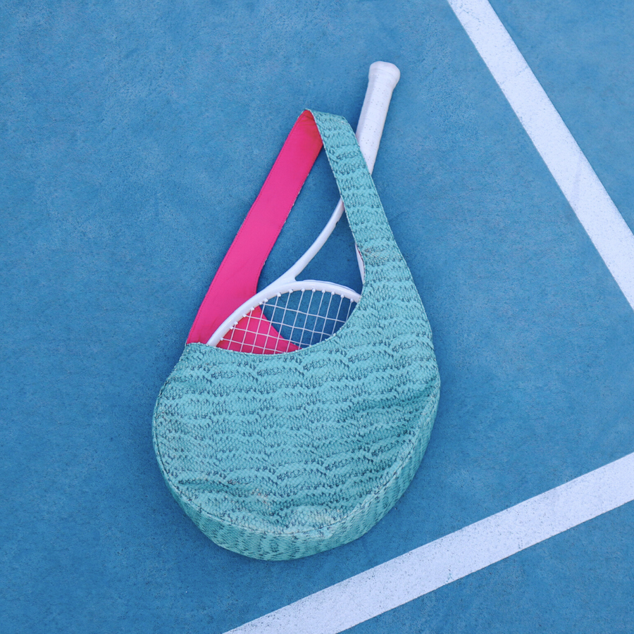 OCEAN BLUE TENNIS HOBO BAG