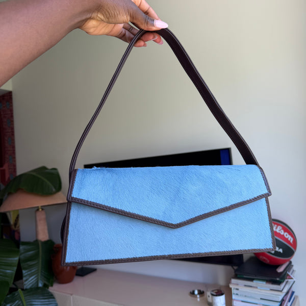 BLUE PONY BAGUETTE (Brown Trim)
