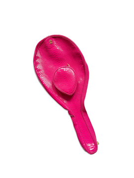 FUCHSIA SNAKE TENNIS RACQUET BAG