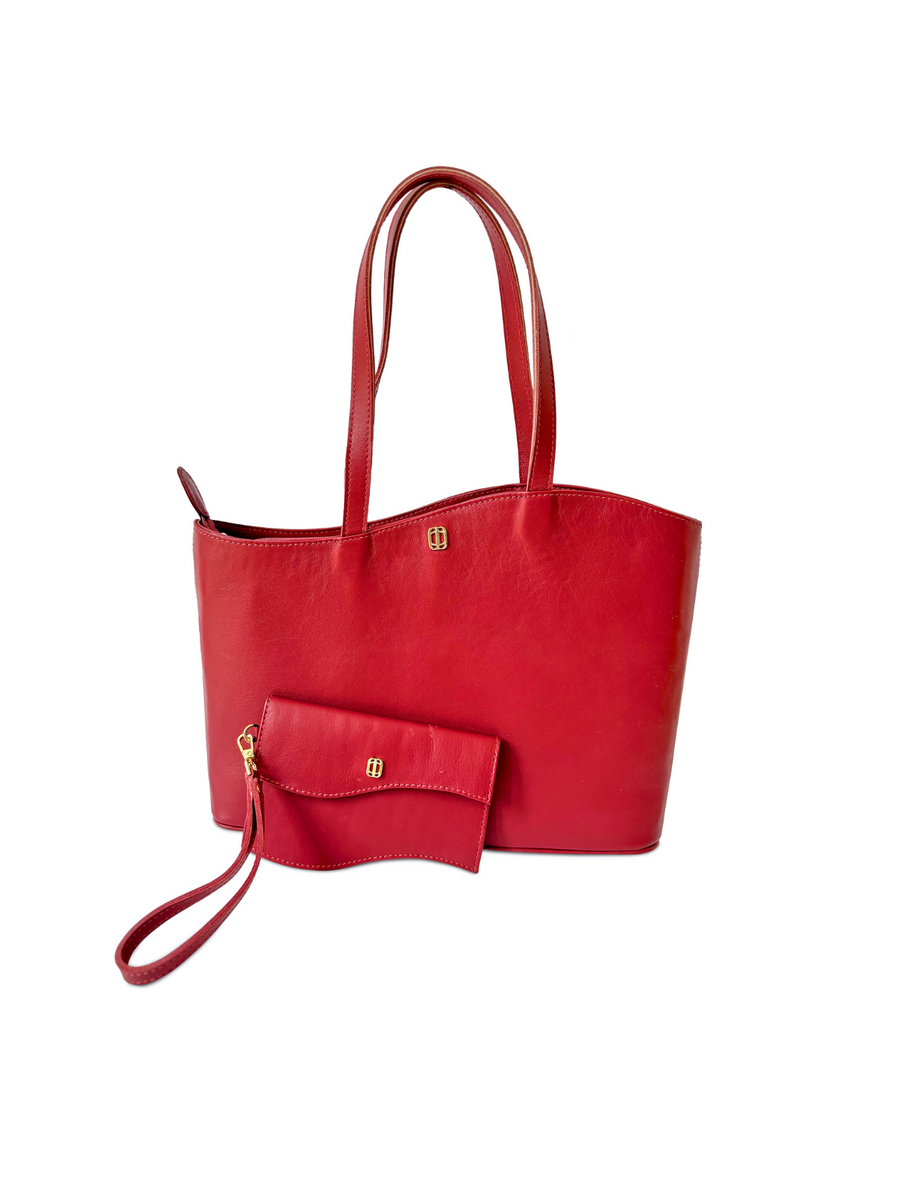 RED SMALL LIMBE TOTE