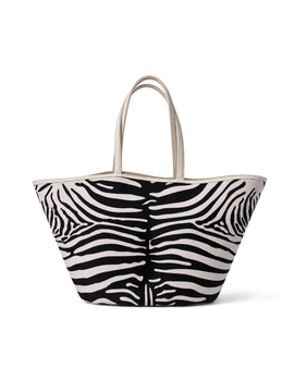 ZEBRA LIMBE TOTE XL (White Trim)