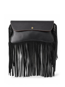 BLACK BUTTERFLY TASSEL BAG