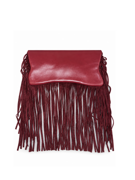 BURGUNDY BUTTERFLY TASSEL BAG