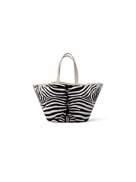 ZEBRA LIMBE TOTE MEDIUM (White Trim)