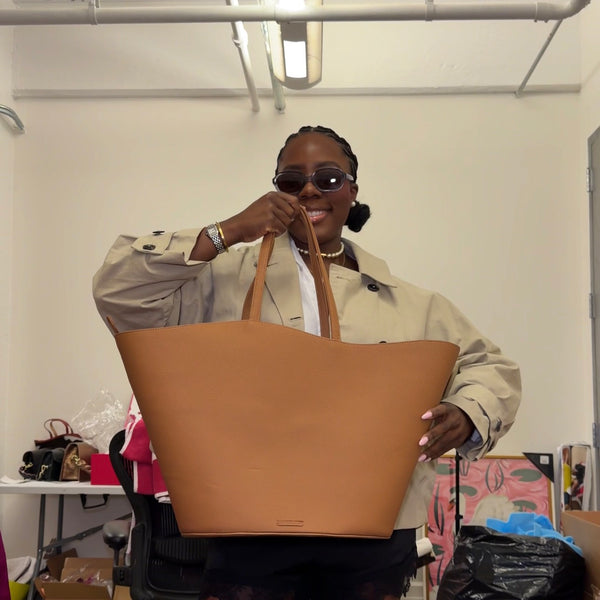 BROWN SPECK LIMBE TOTE [EXTRA LARGE]