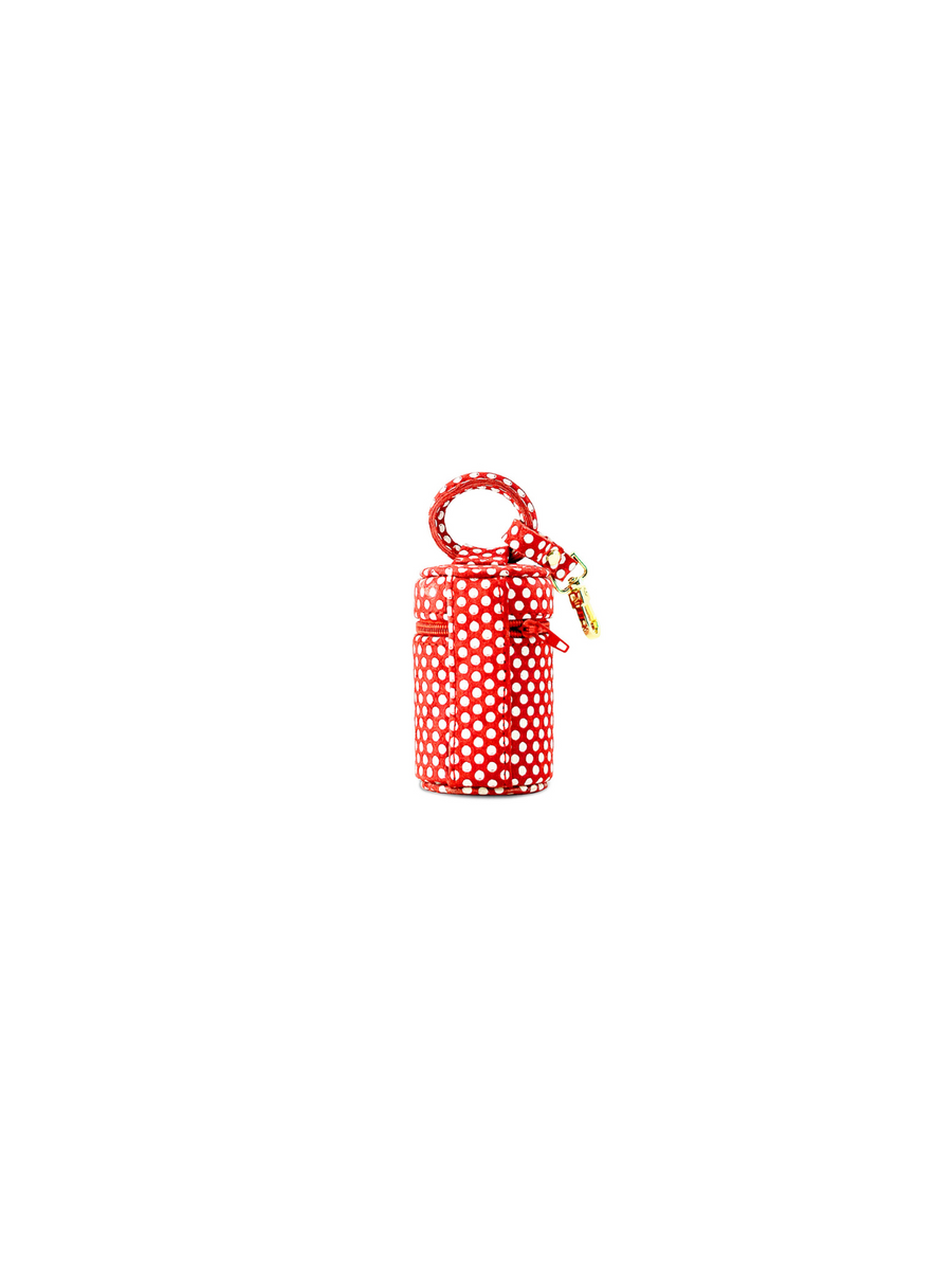 RED + WHITE BABY BUCKET BAG
